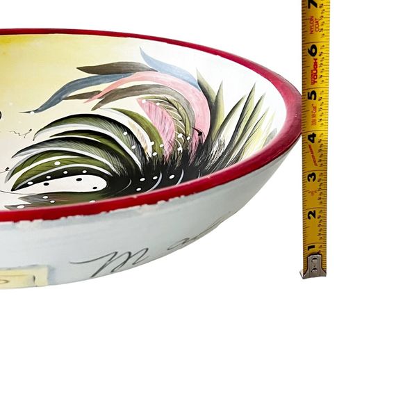 Susan Winget Certified International Chicken Rooster Large Wood Bowl Farmhouse main image 6